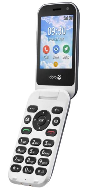 Doro 7080 4G Smartphone 7,11 mm (0.28 Zoll) 5 MP (Grau, Weiß) 380470
