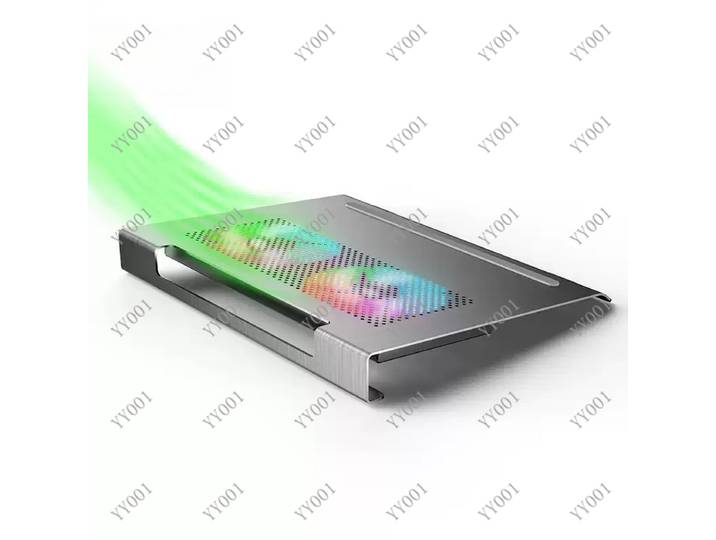 Support de refroidissement pour ordinateur portable en alliage d'aluminium, support réglable avec ventilateur pour ordinateur portable de jeu de 17 pouces