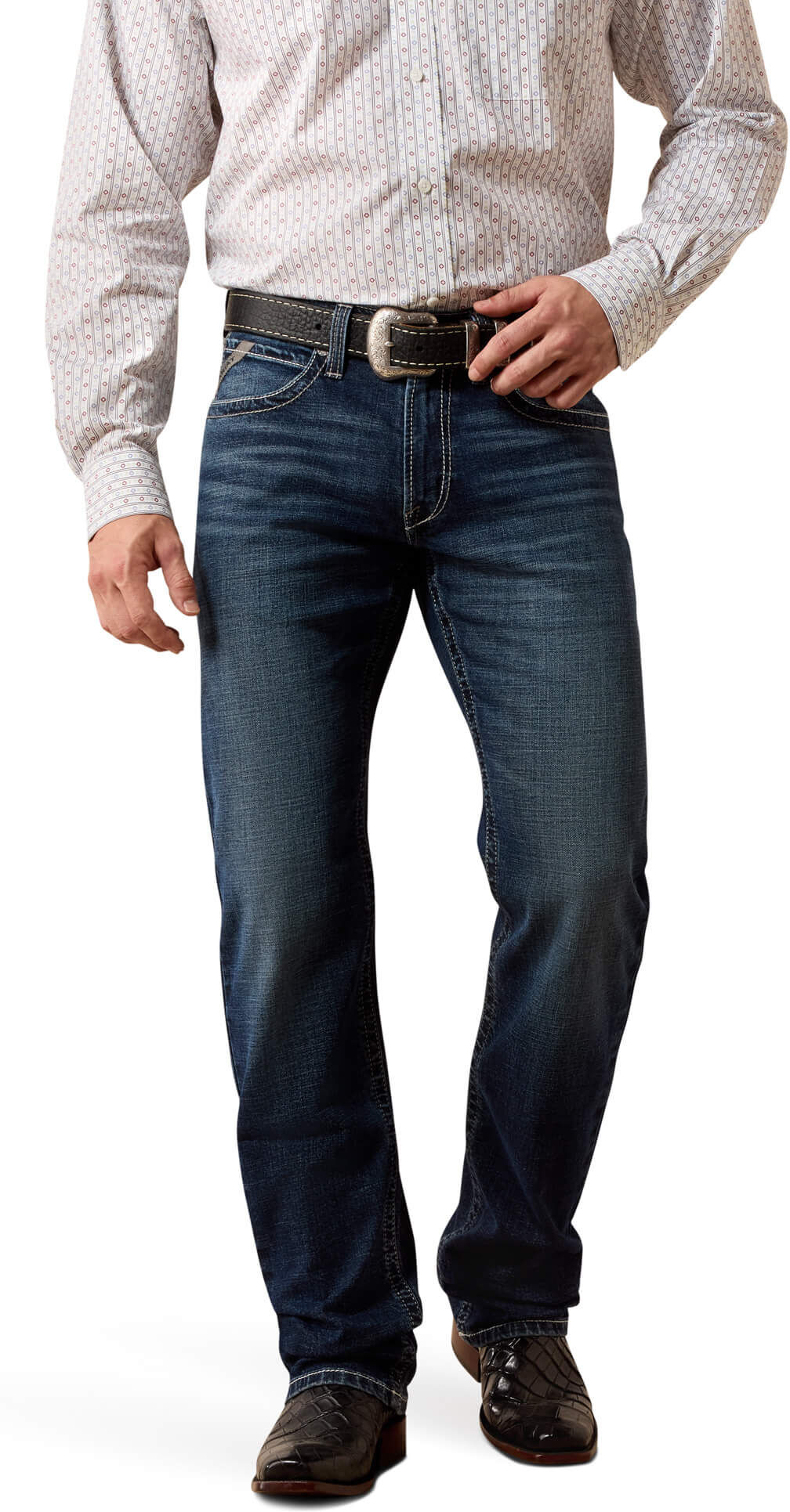 Men's M4 Relaxed Landon Straight Leg Jeans in Harlan, Size: 32 X by Ariat
