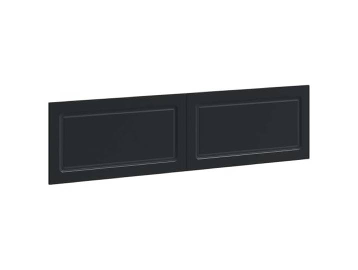GHVBNMF Wandmontiertes Kopfteil 200x50cm Schwarz Holzwerkstoff Platzsparendes Wandbett-Rückenteil für das Schlafzimmer mit praktischer Ablagefläche aus pflegeleichtem Holzwerkstoff.