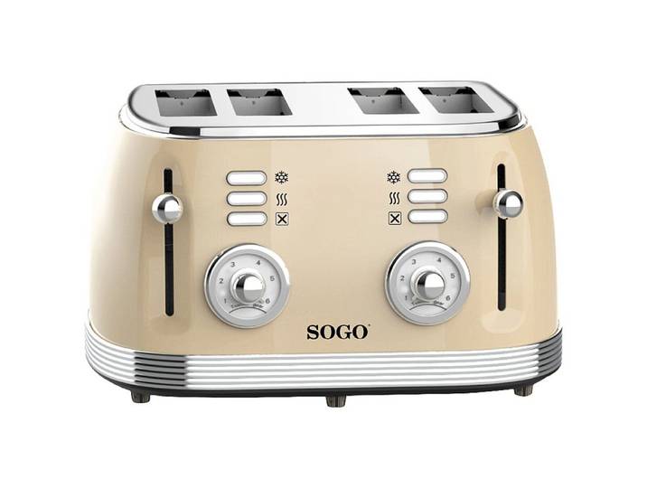 Sogo Toaster SOGO Human Technology 4-Scheiben-Toaster Kontrollleuchte, Toastfunkti, 1500.00 W