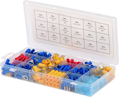 KS Tools 970.0300 Quetschverbinder-Sortiment 0.50mm² 6mm² Rot, Blau, Gelb 360 Teile
