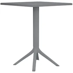 CLP Tisch Nuvela 60 x 60 cm   Wetterfester Gartentisch mit UV-beständiger Oberfläche   Eckiger Balkontisch aus Polypropylen