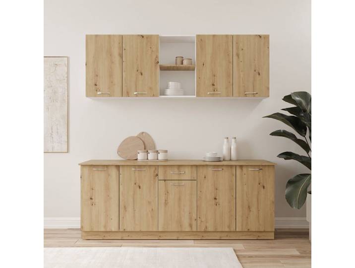 Ensemble de cuisine haaus Nisa Chêne artisan/Blanc L 200 cm