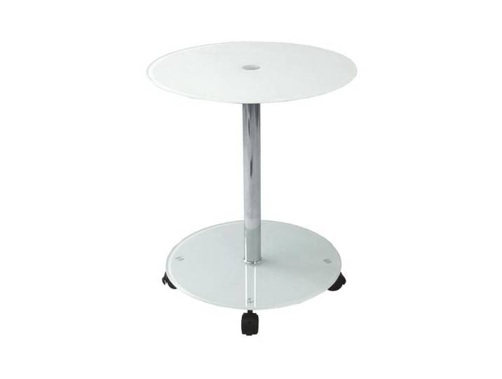 Table Basse - Venprodin - Avec Roulettes - 50X45X45Cm - Blanc