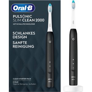 Oral-B Elektrische-Zahnbürste Pulsonic Slim Clean, 2000, schwarz, 2 Putzmodi, mit 1 Aufsteckbürste