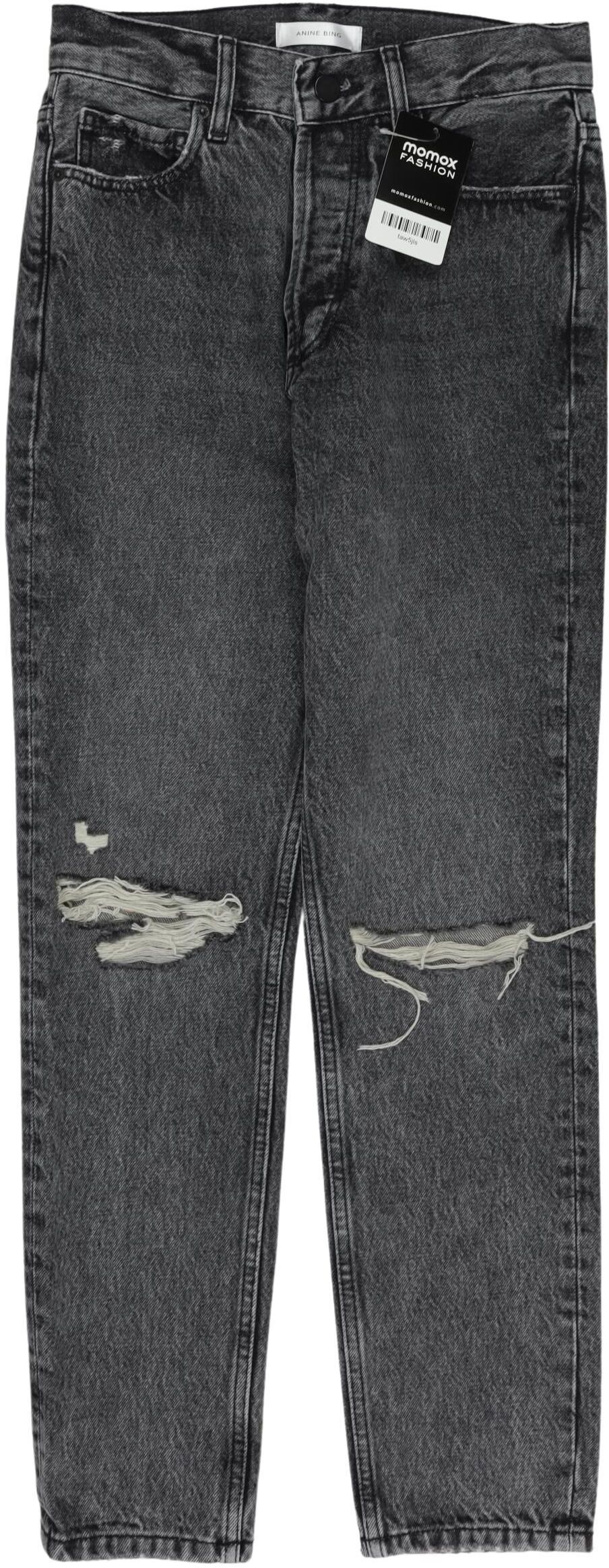 Anine Bing Damen Jeans, Grau, Gr. W24, Baumwolle - Second Hand