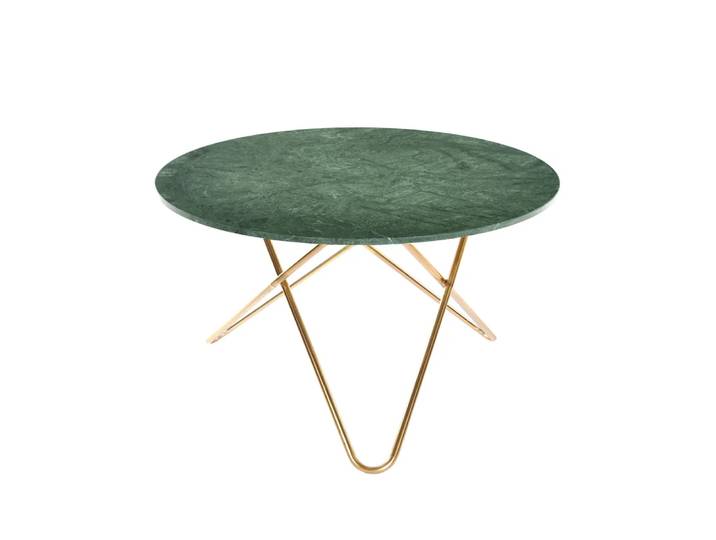 OX Denmarq Big O Table Esstisch Marmor indio, Messinggestell