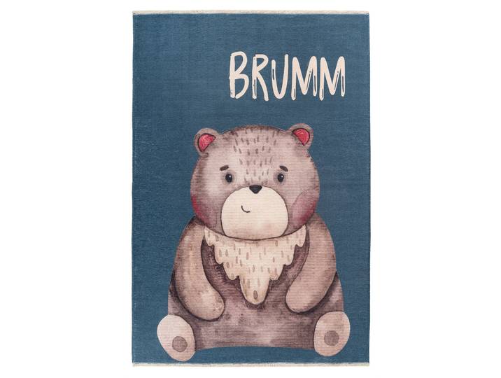 Kinderteppich KAYOOM Joanna 623 , blau (multi), B:115cm H:6mm L:170cm, Baumwolle, Teppiche, Kinderteppich, Kurzflor, Modernes Muster, Deko, Baumwolle
