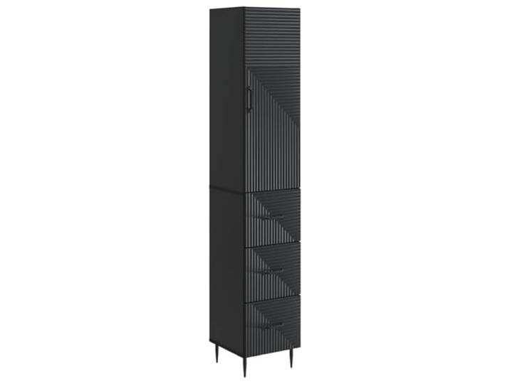Heofavd Schrankset 2-TLG, Hängeschrank und Kommode, Schwarz, Holzwerkstoff