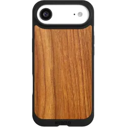 Nivocase Handyhülle für Apple iPhone Air Hülle NIVOpure Case Schwarz Holz Holzoptik Lärche (Apple iPhone Air), Smartphone Hülle, Schwarz