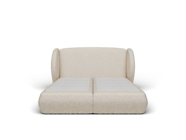 Lit springbox tissu bouclé 160x200cm