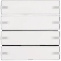 Berker, Zubehör Schalterprogramm, Tastsensor 4fach Komfort 80144329 KNX Q.1/Q.3 polarws samt