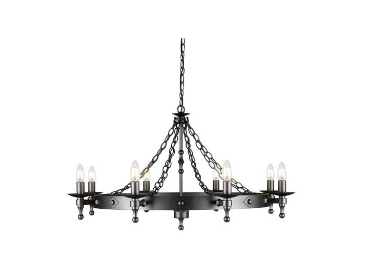 Elstead Lighting Kronleuchter, Graphitfarben, Metall, 61 cm, RoHS, Lampen & Leuchten, Innenbeleuchtung, Kronleuchter