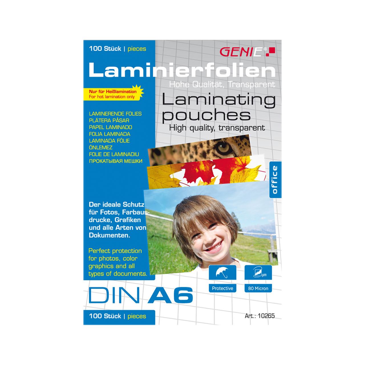 Genie Laminiertaschen 100 A6 - Folien