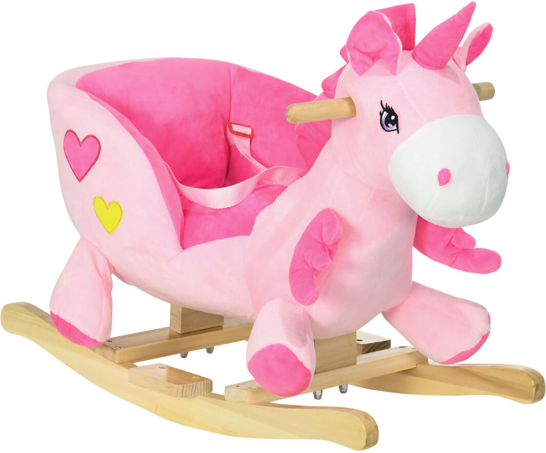 Zoomie Kids Besly Rocking Horse Kids Plush Rocking Unicorn Songs 18-36 Months Pink Pink 45cm H X 65cm W X 65cm L