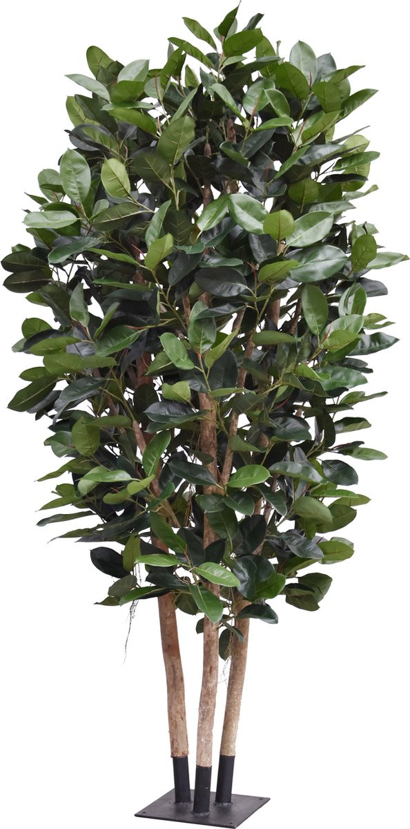 Maxifleur Elastica Robusta Kolom Kunstboom Deluxe 300cm Groen