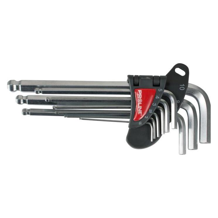 Proline Pro-Line Rinkinys Innensechskantschlüssel L-Typ 1,5-10 mm mit Kugel, 9 Stück. (48329) (48329)
