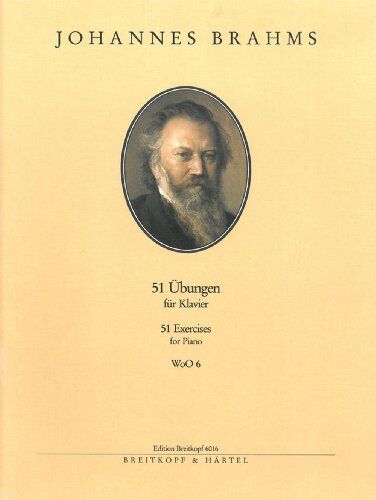 Johannes Brahms - 51 Übungen für Klavier - Breitkopf Urtext (EB 6016) - Preis vom 04.10.2026 03:51:26 h
