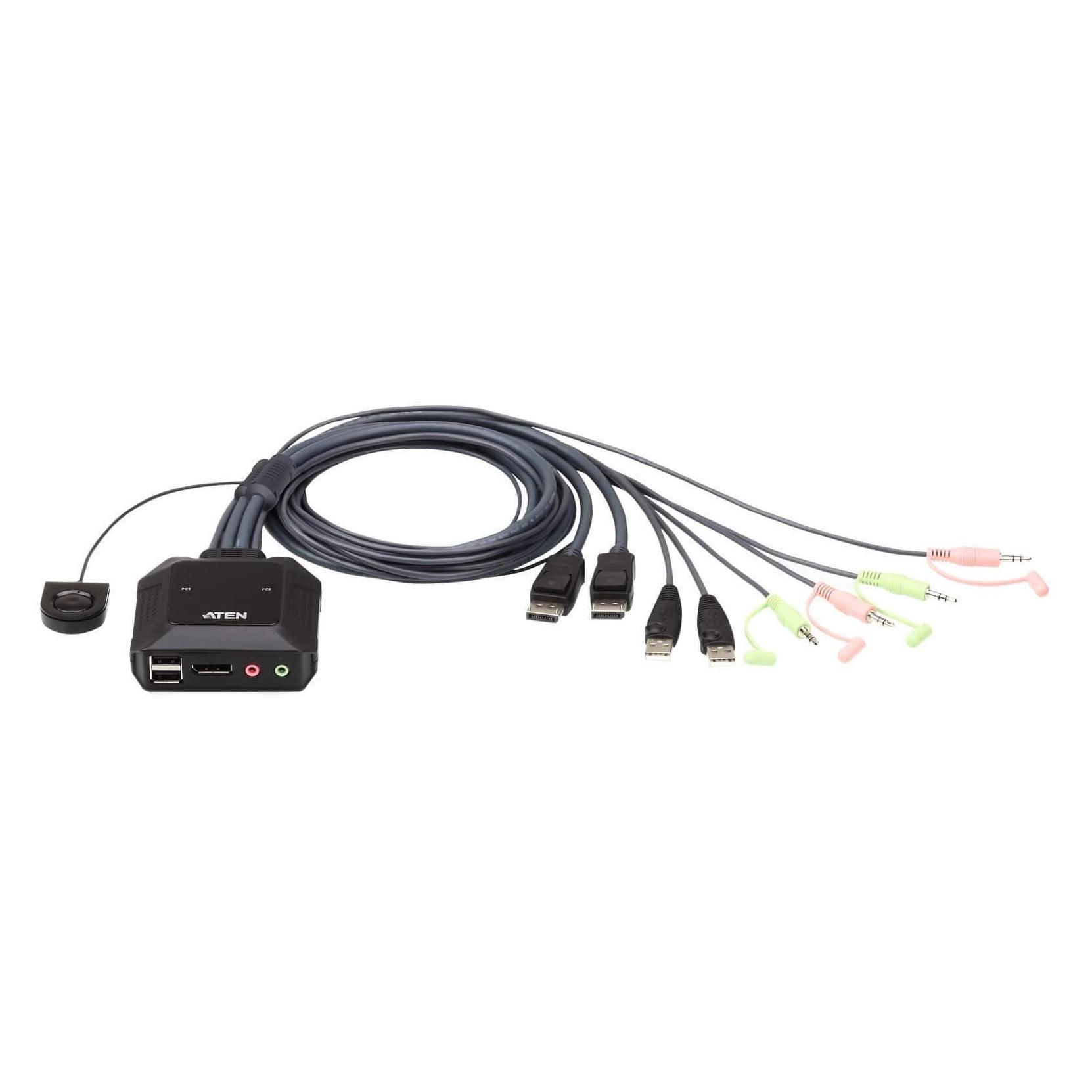 Aten CS22DP: USB DP KVM Switch, 2Port (CS22DP-AT)