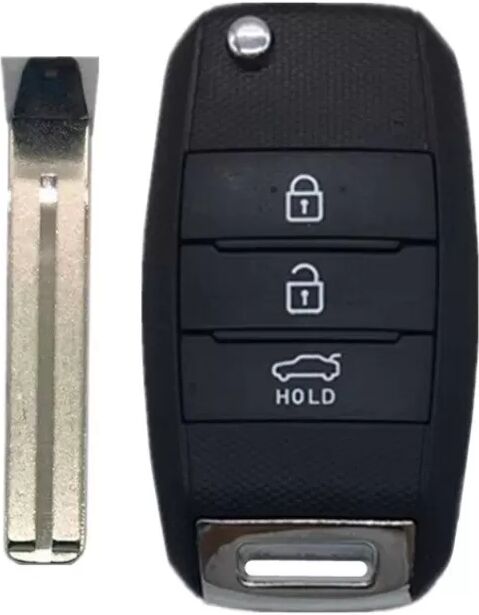 INF 3-Tasten-Klappschlüssel-Ersatzgehäuse (Mittelschlitz) für Hyundai und Kia