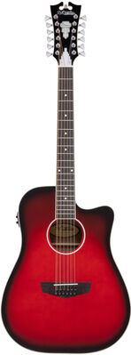 DAngelico Premier Bowery 12 LS TBCB Trans Black Cherry Burst