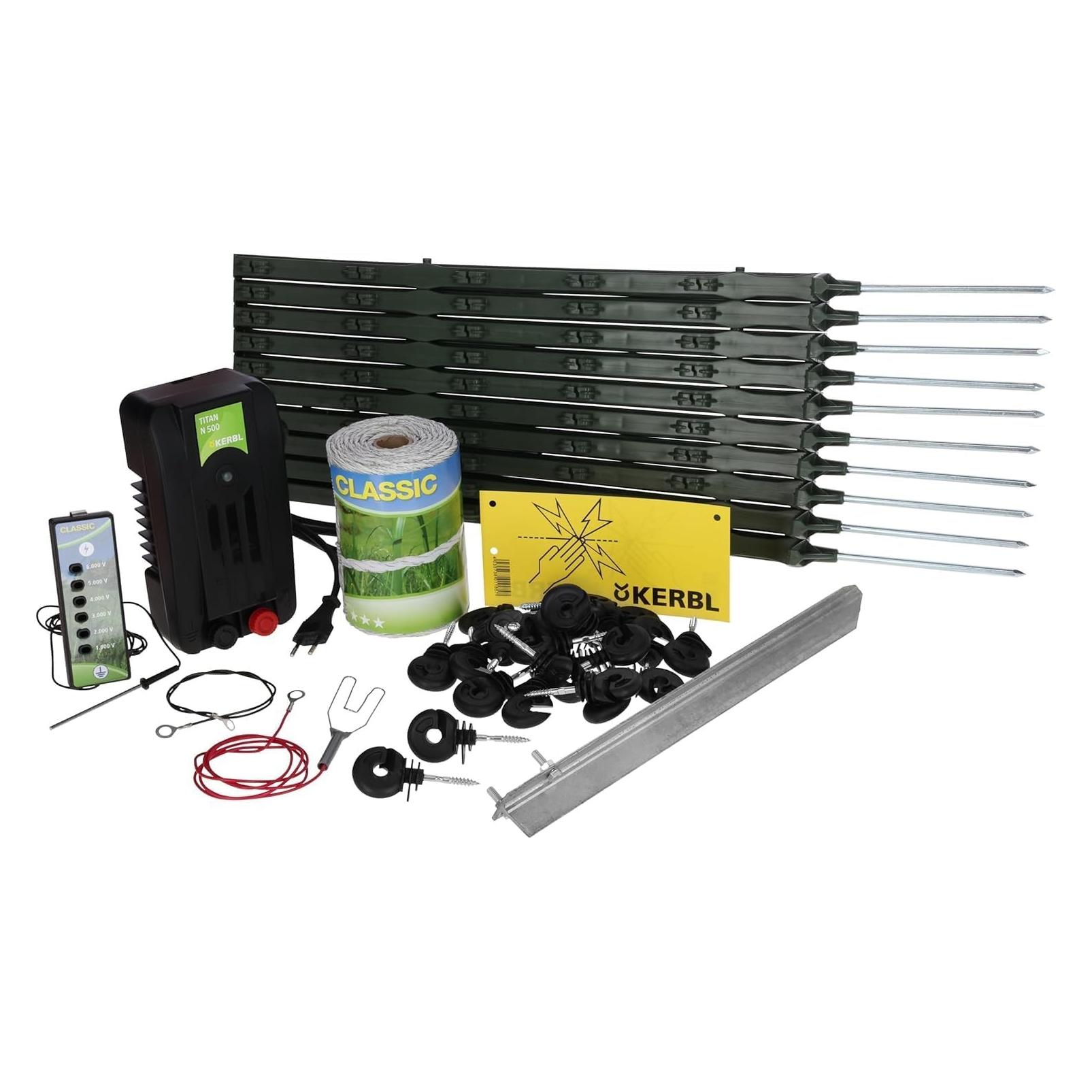 Kerbl Starterset Hobbyzaun inkl. 230V Gerät+Litze+Pfähle (441158)