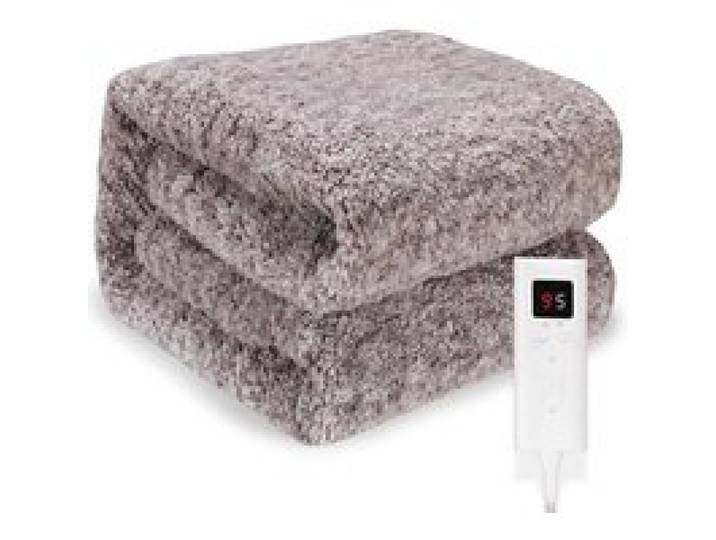 Couverture chauffante 2 Pces Pid Chauffant 180x130cm Taupe 9 Niveaux de Chaleur Minuterie Arrêt Taupe