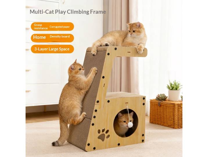 Griffoir vertical en carton ondulé pour chat, protecteur de canapé durable, lit pour chat, tapis à griffer, jouet pour chaton, tour pour chat, griffoir pour chat