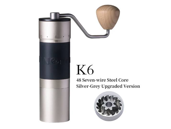 Moulin à café portable en aluminium Kingrinder K7 K6 K2, moulin à café manuel haut de gamme avec meule à grains, capacité 35g