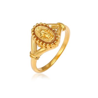 Silberring ELLI "Ring Maria Madonna Symbol Glaube 925 Silber" Gr. 58, gold, Fingerringe, Damen, 58, Silber 925 (Sterlingsilber), Silberring