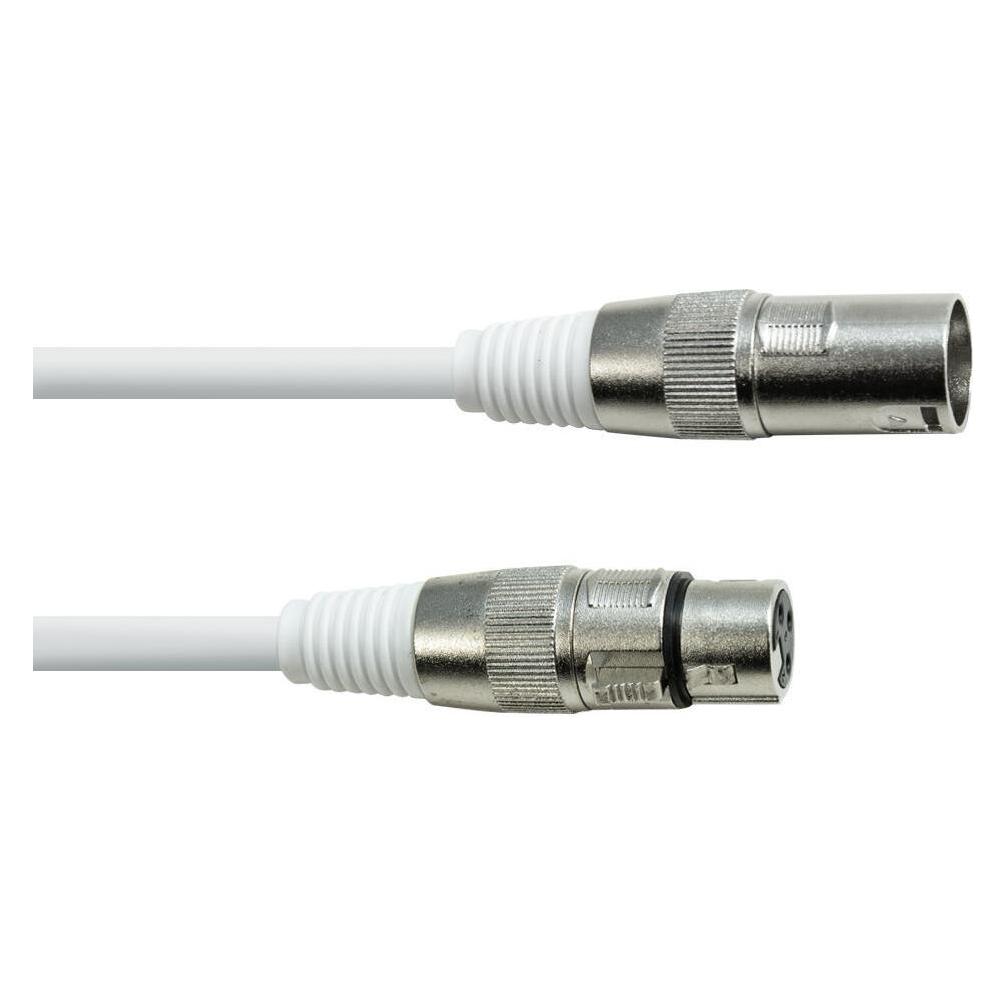 Eurolite DMX Kabel XLR 3pol 3m weiss (3 m, XLR Kabel) (30227942)