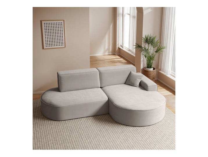 yourhouse24 Ecksofa PARMA PRO mit Schlaffunktion – Organisches Design