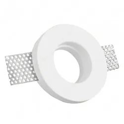 SOLOLED Runder Einbaustrahlerhalter aus weißem Gips ø100x30 mm für GU10- und GU5.3-LEDs