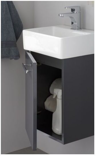 Artiqua Serie 831 Waschtischunterschrank 831-WUT-CM03-L, castello eiche, links