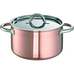 Schulte-Ufer Fleischtopf De Luxe i Kupfer, Pfanne + Kochtopf, Kupfer, Silber