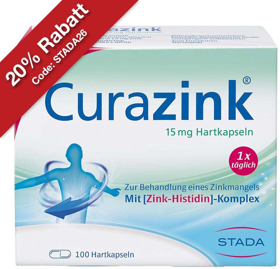 Curazink 15 mg Hartkapseln gegen Zinkmangel