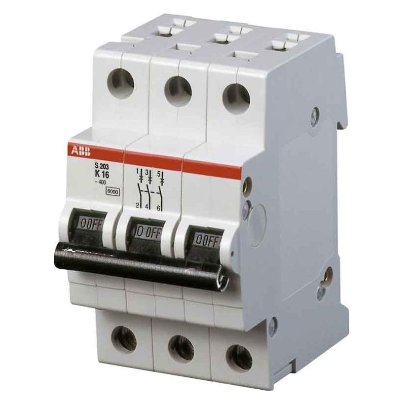 ABB STOTZ-KONTAKT Sicherungsautomat D,6kA,16A,3P S203-D16 (2CDS253001R0161)