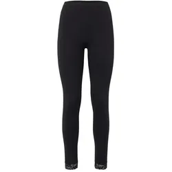 Tchibo - Leggings mit Spitzenborte - Damen - Gr. L - schwarz