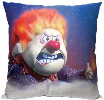 Wb Year Without A Santa Clausflaming Hot Head 18X18 Printed Throw Pillow by The Northwest in O