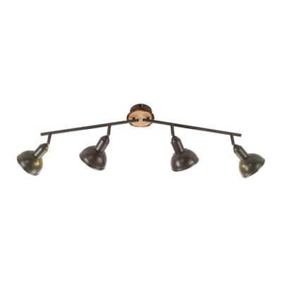 JUST LIGHT Deckenleuchte "SWAMP", braun (holzfarben), 4, 1 Stk., Leuchten, ExklusiveE27, Deckenspot Deckenstrahler