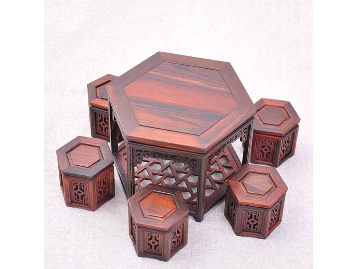 Meubles miniatures de Style chinois, modèle de maison de poupée, ensemble de chaises de Table