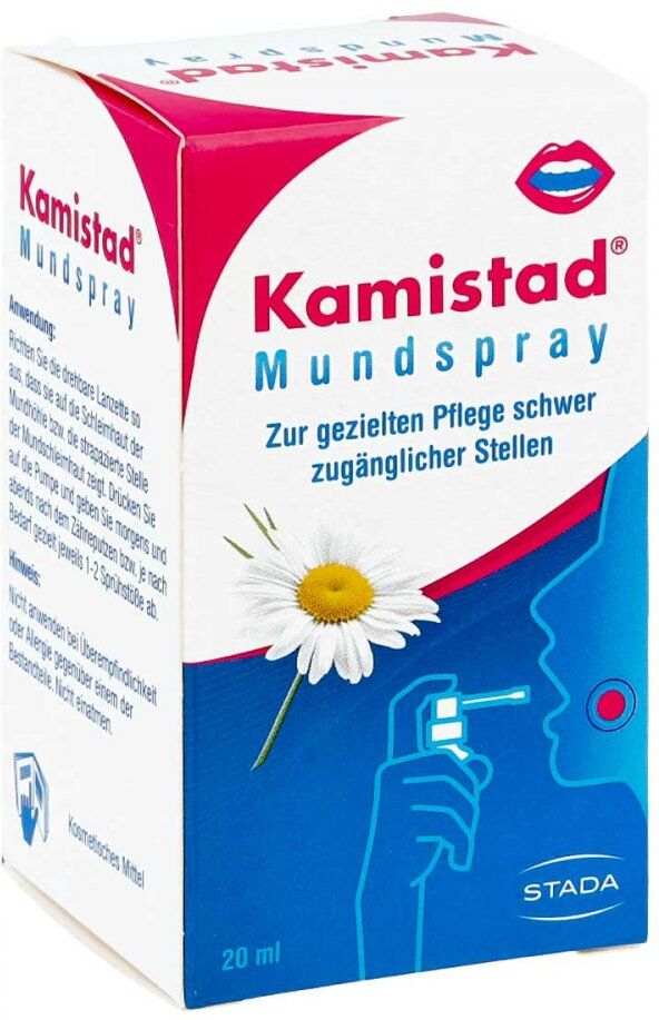 Kamistad Mundspray bei Zahnfleischentzündungen und Aphten