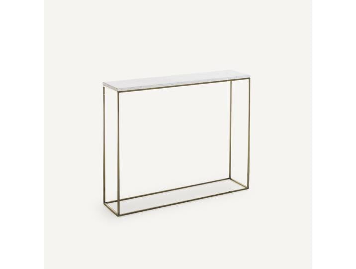 AM.PM Console effet laiton vieilli/marbre, Mahaut Marbre Blanc