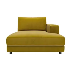Jette Home Element Ottomane rechts in Feincord Modulsofa Sila ¦ grün ¦ Maße (cm): B: 125 H: 85 T: 170.0