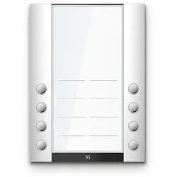 TCS Montageelement-Tür 8-fach Aufputz weiß Aluminium AEA520208-0019 190x138x26mm