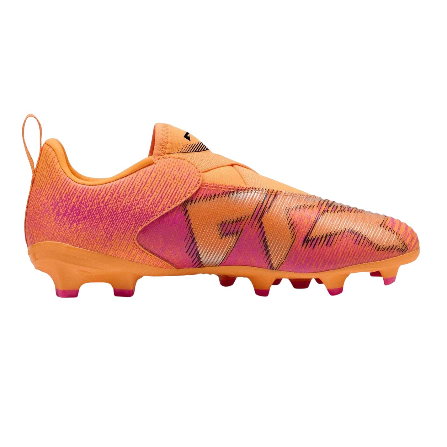 Puma - "Future 8 Match" Fußballschuhe mit festem Boden für Kinder (Orange/Schwarz)