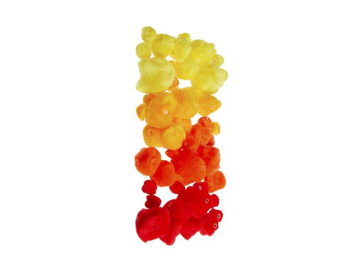 Glorex Acryl-Pompons mit Öse Rot 45 Stück