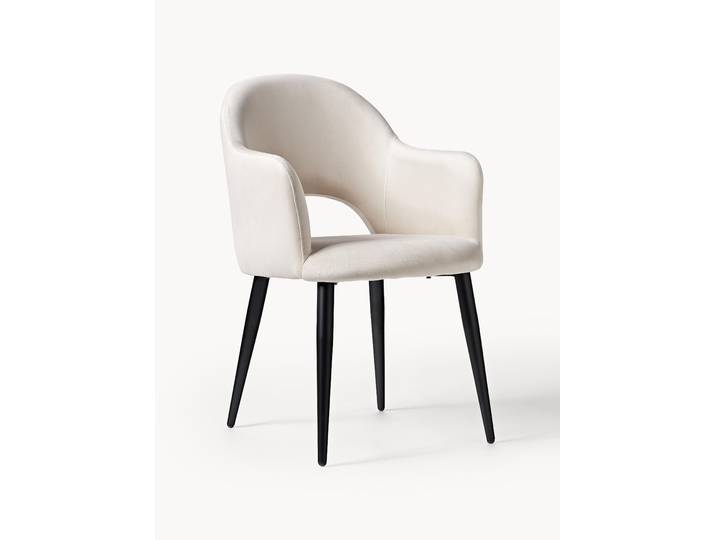 Chaise rembourrée en velours Rachel