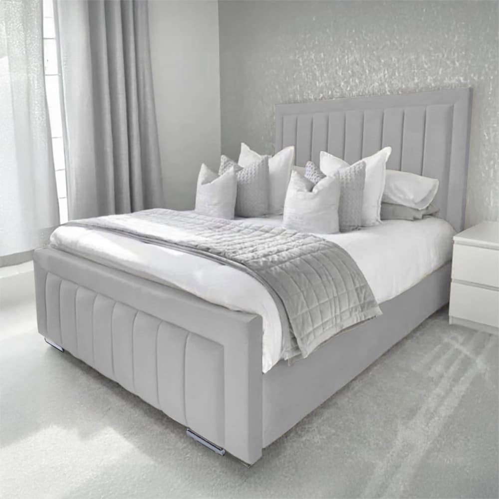 Canora Grey Abianna Upholstered Bed Light Silver Super King (6')